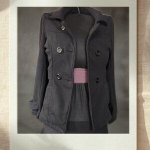 Therapy by Lane Crawford Black Peacoat Jacket | Size M